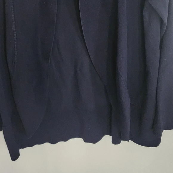 89th & Madison Women's Open Front Long Sweater Ribbed Neck & Sleeves. - Picture 4 of 9